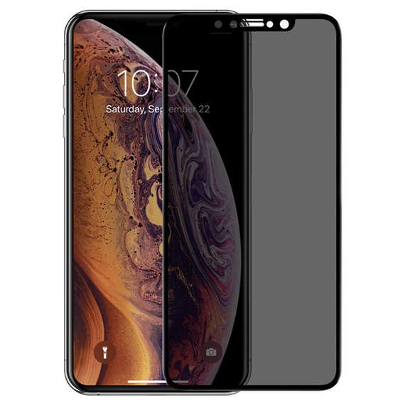 Microsonic Apple iPhone XR Privacy 5D Gizlilik Filtreli Cam Ekran Koruyucu Siyah 1