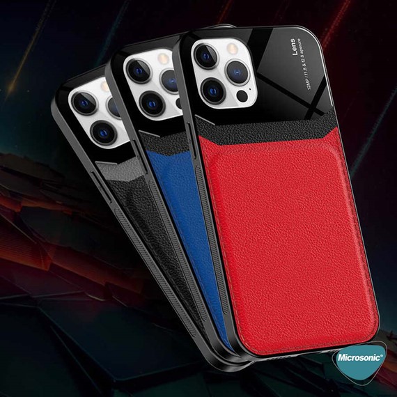 Microsonic Apple iPhone XR Kılıf Uniq Leather Lacivert 7