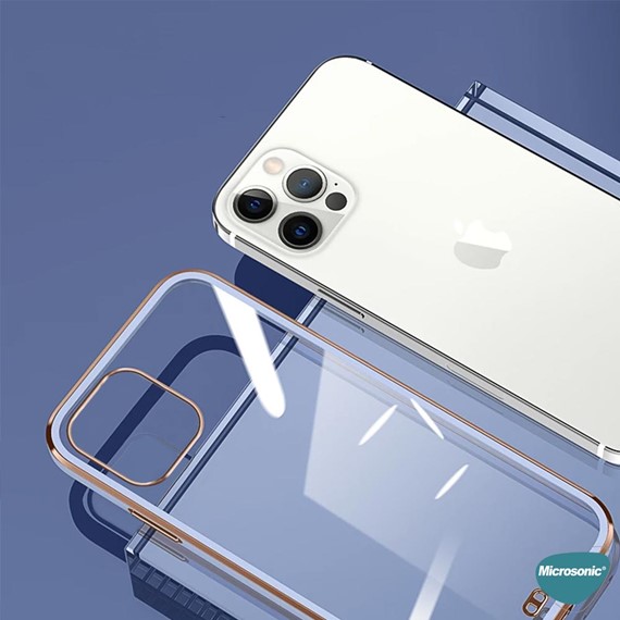 Microsonic Apple iPhone 11 Pro Kılıf Laser Plated Soft Lila 5