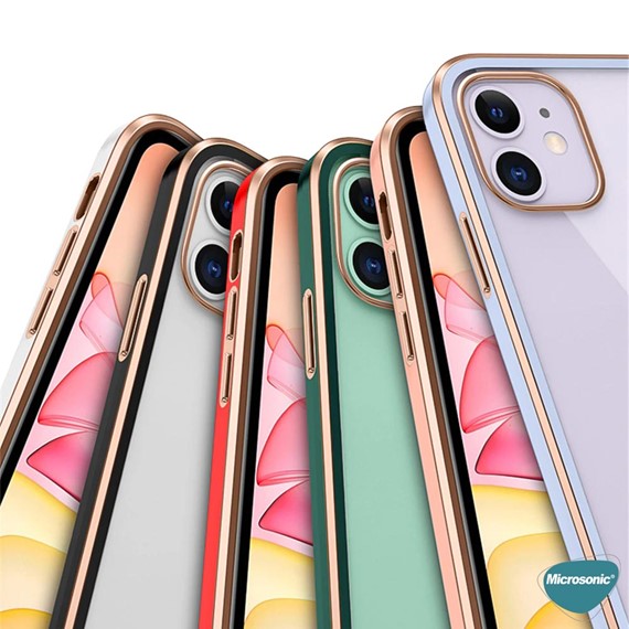 Microsonic Apple iPhone 11 Pro Kılıf Laser Plated Soft Lila 6