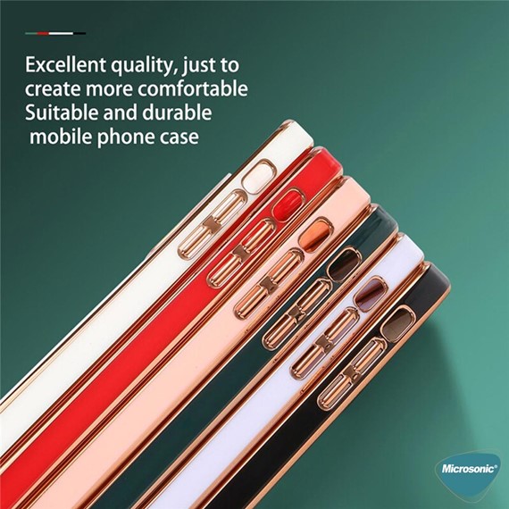 Microsonic Apple iPhone X Kılıf Laser Plated Soft Siyah 8