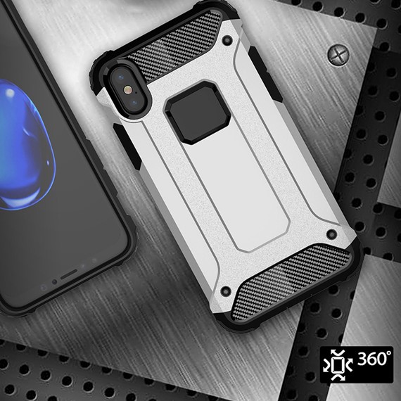 Microsonic Apple iPhone XS 5 8 Kılıf Rugged Armor Siyah 4