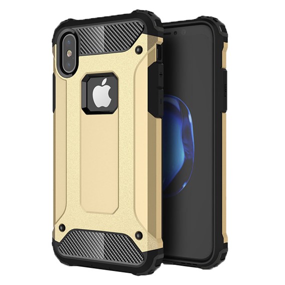 Microsonic Apple iPhone X Kılıf Rugged Armor Gold 1