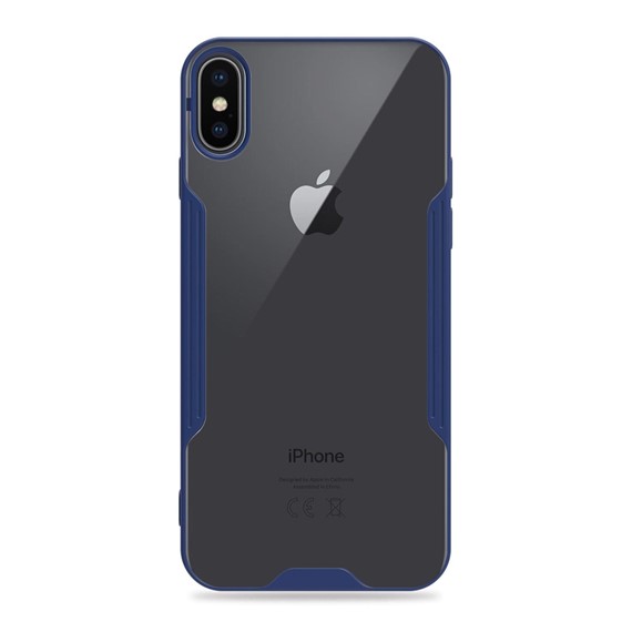 Microsonic Apple iPhone X Kılıf Paradise Glow Lacivert 2