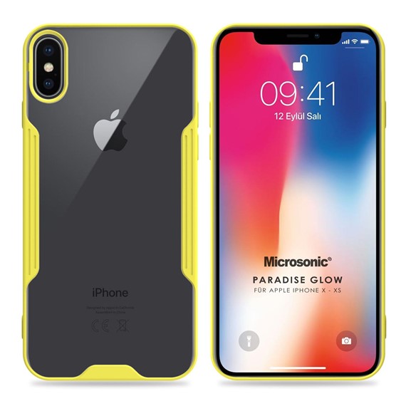 Microsonic Apple iPhone XS Kılıf Paradise Glow Sarı 1