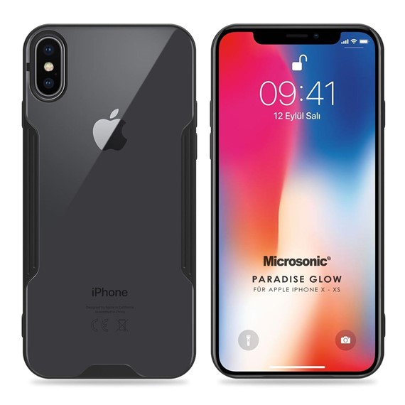 Microsonic Apple iPhone XS Kılıf Paradise Glow Siyah 1