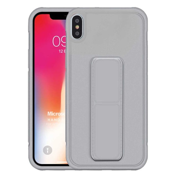 Microsonic Apple iPhone XS Kılıf Hand Strap Gri 1