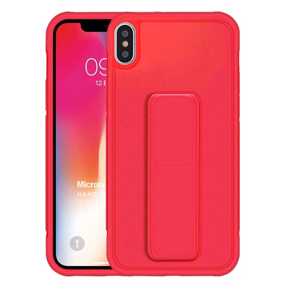 Microsonic Apple iPhone X Kılıf Hand Strap Kırmızı 1