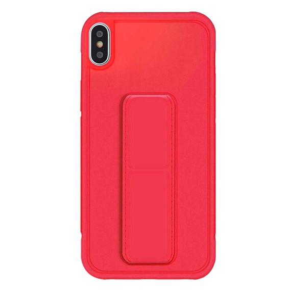 Microsonic Apple iPhone X Kılıf Hand Strap Kırmızı 2