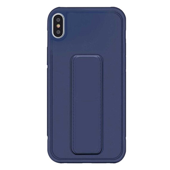 Microsonic Apple iPhone XS Kılıf Hand Strap Lacivert 2