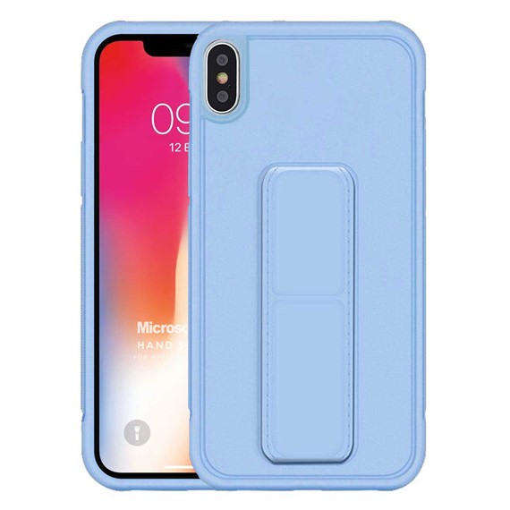 Microsonic Apple iPhone X Kılıf Hand Strap Mavi 1