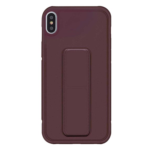 Microsonic Apple iPhone XS Kılıf Hand Strap Mor 2