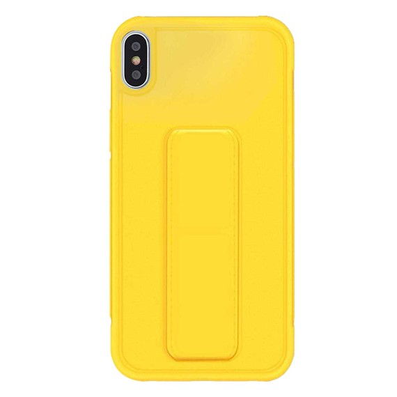 Microsonic Apple iPhone XS Kılıf Hand Strap Sarı 2