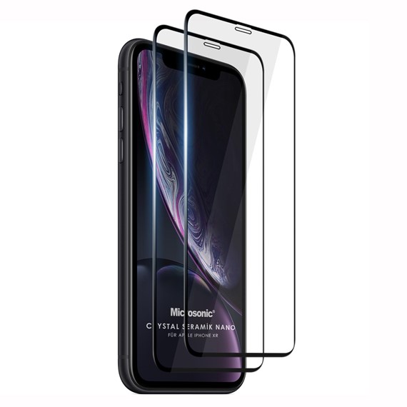 Microsonic Apple iPhone XR Crystal Seramik Nano Ekran Koruyucu Siyah 2 Adet 1