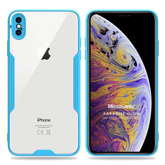 Microsonic Apple iPhone XS Max Kılıf Paradise Glow Turkuaz 1