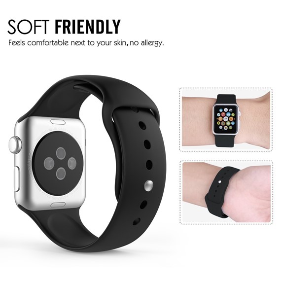 Microsonic Apple Watch 38mm Kordon ActiveFlex Wristband Turuncu 3