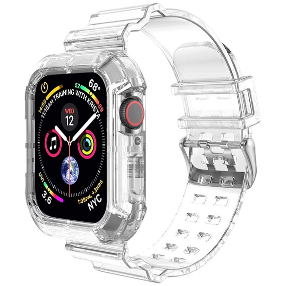 Microsonic Apple Watch SE 2022 40mm Kordon Transparent Clear Band Şeffaf 1