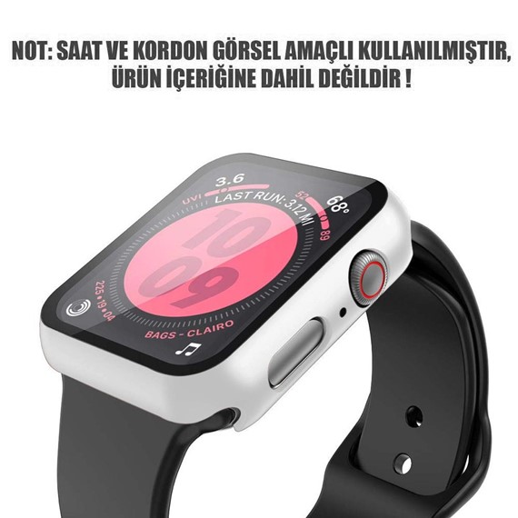 Microsonic Apple Watch Ultra Kılıf Matte Premium Slim WatchBand Beyaz 2