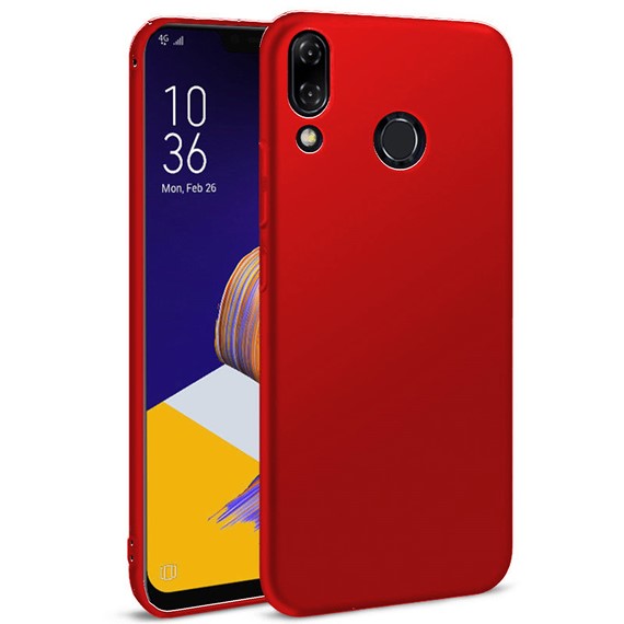 Microsonic Matte Silicone Asus Zenfone 5Z 6 2 ZS620KL Kılıf Kırmızı 1