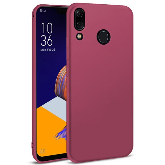 Microsonic Matte Silicone Asus Zenfone 5Z 6 2 ZS620KL Kılıf Mor 1