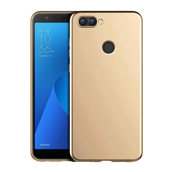 Microsonic Matte Silicone Asus Zenfone Max Plus M1 5 7 ZB570TL Kılıf Gold 1