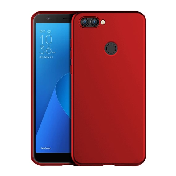 Microsonic Matte Silicone Asus Zenfone Max Plus M1 5 7 ZB570TL Kılıf Kırmızı 1