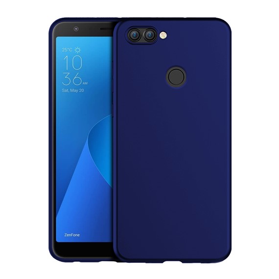 Microsonic Matte Silicone Asus Zenfone Max Plus M1 5 7 ZB570TL Kılıf Lacivert 1