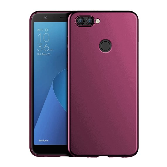 Microsonic Matte Silicone Asus Zenfone Max Plus M1 5 7 ZB570TL Kılıf Mor 1