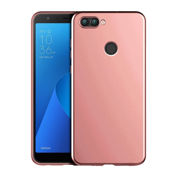 Microsonic Matte Silicone Asus Zenfone Max Plus M1 5 7 ZB570TL Kılıf Rose Gold 1