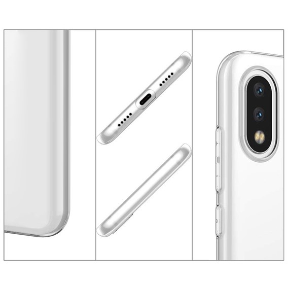 Microsonic Casper Via A3 Plus Kılıf Transparent Soft Beyaz 5