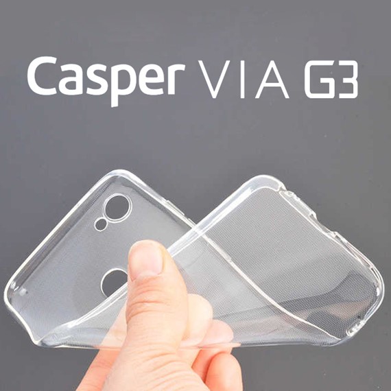 Microsonic Casper Via G3 Kılıf Transparent Soft Beyaz 4