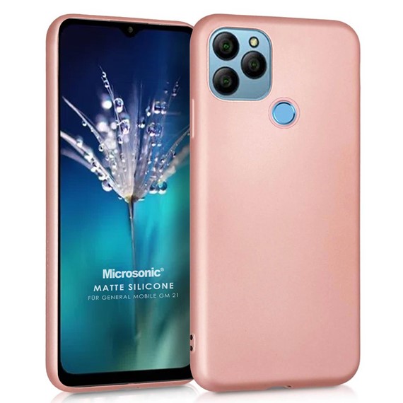 Microsonic Matte Silicone General Mobile GM 21 Kılıf Rose Gold 1