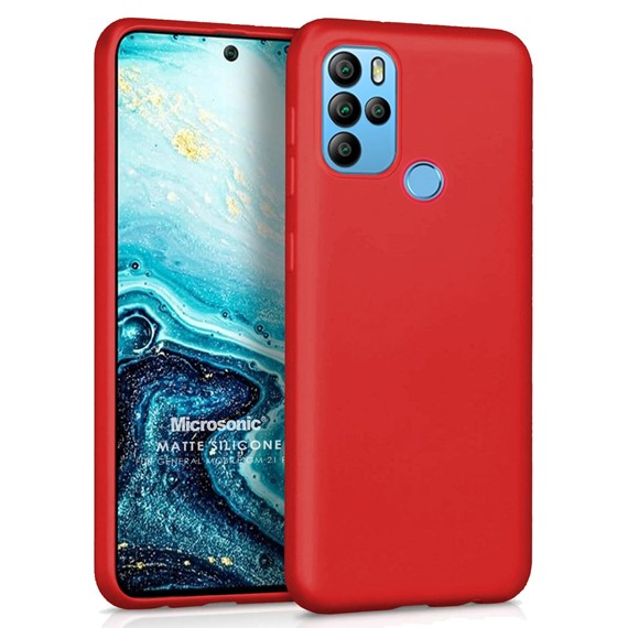 Microsonic Matte Silicone General Mobile GM 21 Pro Kılıf Kırmızı 1