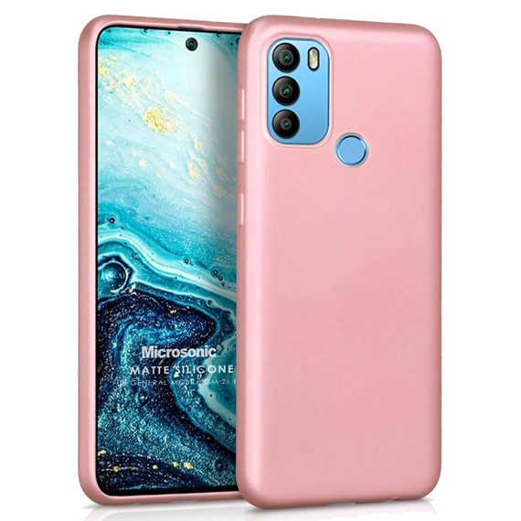 Microsonic Matte Silicone General Mobile GM 21 Plus Kılıf Rose Gold 1