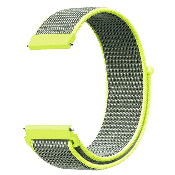 Microsonic Huawei Watch 3 Pro Hasırlı Kordon Woven Sport Loop Sarı 2