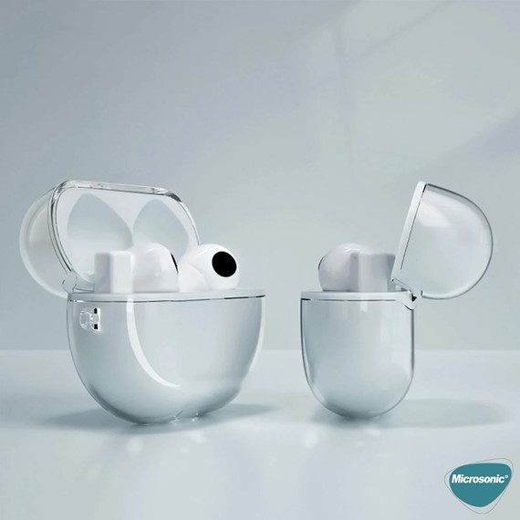 Microsonic Huawei FreeBuds 6i Kılıf Transparent Clear Soft Şeffaf 4
