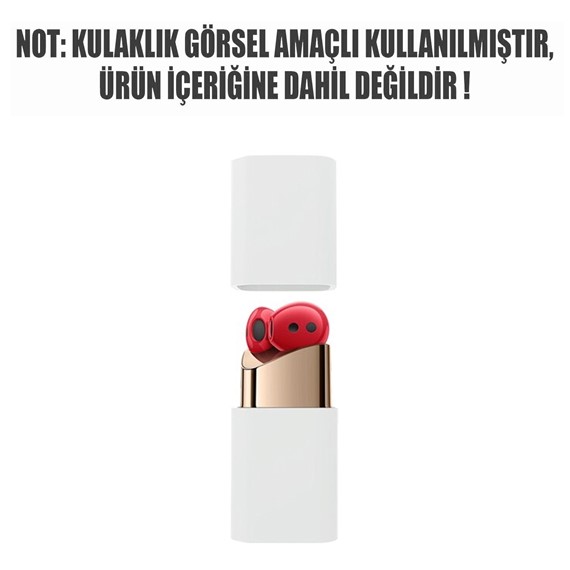 Microsonic Huawei FreeBuds Lipstick Mat Silikon Kılıf Beyaz 2