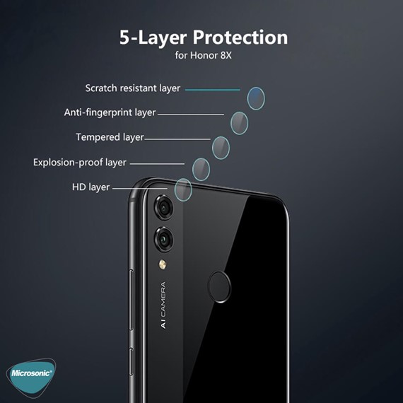 Microsonic Huawei Honor 10 Lite Kamera Lens Koruma Camı 3