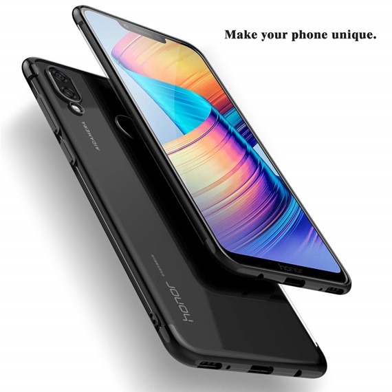 Microsonic Huawei Honor Play Kılıf Skyfall Transparent Clear Siyah 5