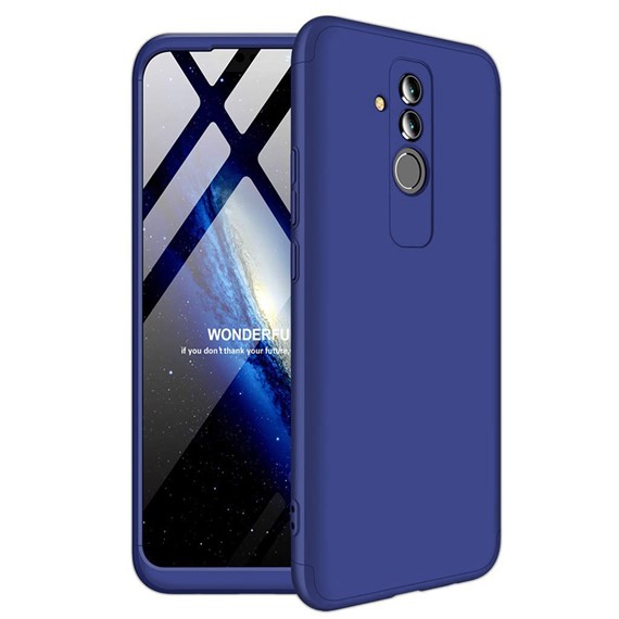 Microsonic Huawei Mate 20 Lite Kılıf Double Dip 360 Protective Lacivert 1