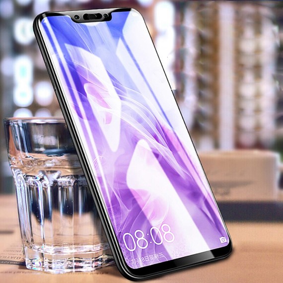 Microsonic Huawei Mate 20 Lite Tam Kaplayan Temperli Cam Ekran koruyucu Siyah 3