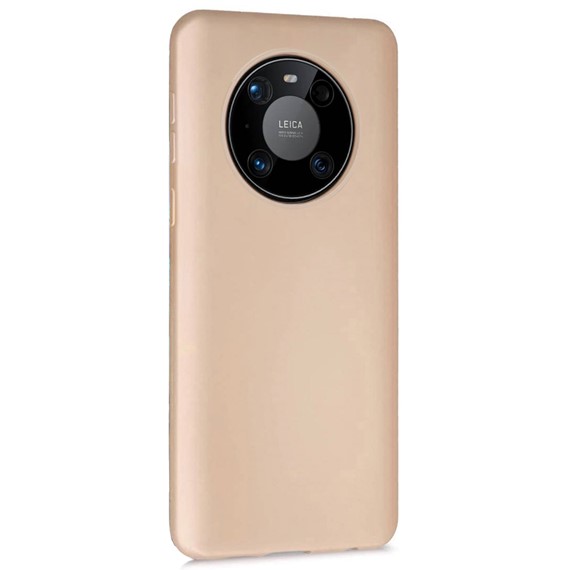 Microsonic Matte Silicone Huawei Mate 40 Pro Kılıf Gold 2