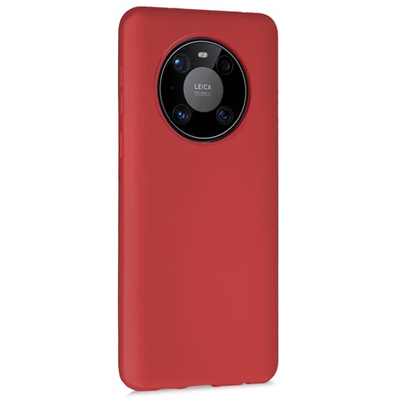 Microsonic Matte Silicone Huawei Mate 40 Pro Kılıf Kırmızı 2