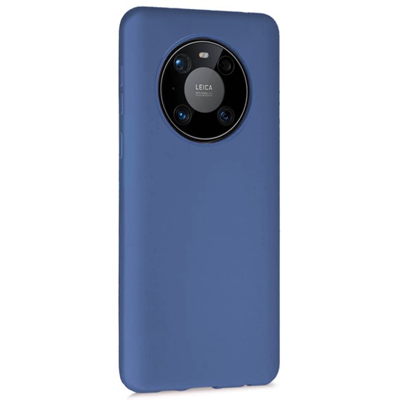 Microsonic Matte Silicone Huawei Mate 40 Pro Kılıf Lacivert 2