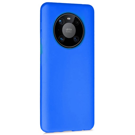 Microsonic Matte Silicone Huawei Mate 40 Pro Kılıf Mavi 2