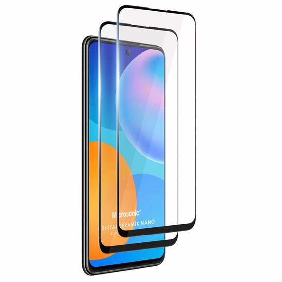 Microsonic Huawei P Smart 2021 Crystal Seramik Nano Ekran Koruyucu Siyah 2 Adet 1