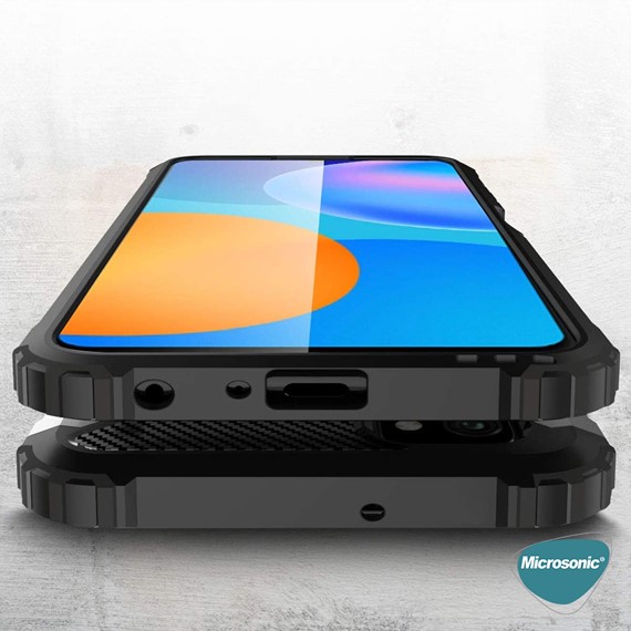 Microsonic Huawei P Smart 2021 Kılıf Rugged Armor Mavi 4