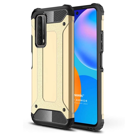 Microsonic Huawei P Smart 2021 Kılıf Rugged Armor Gold 1