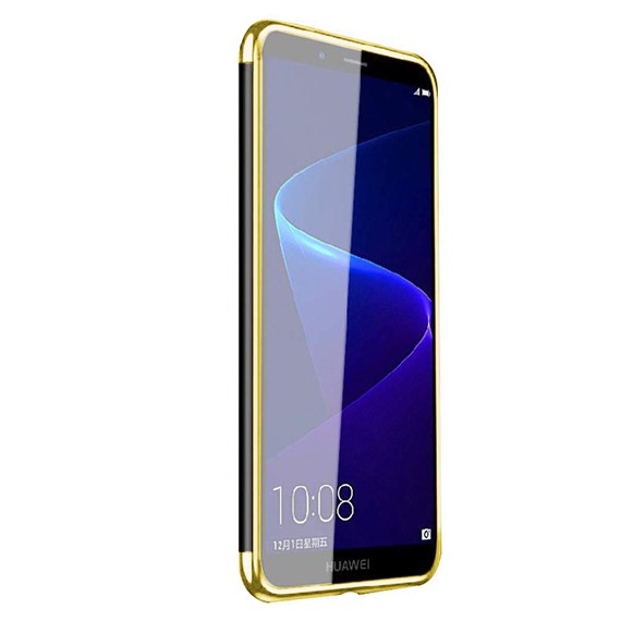 Microsonic Huawei P Smart Kılıf Skyfall Transparent Clear Gold 2
