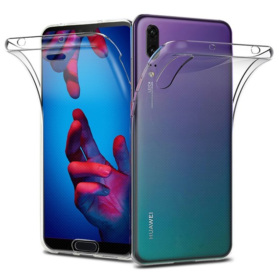 Microsonic Huawei P20 Kılıf 6 tarafı tam full koruma 360 Clear Soft Şeffaf 2